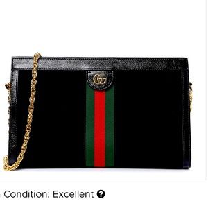 Patent Calfskin Suede Medium
Ophidia Shoulder Bag Black